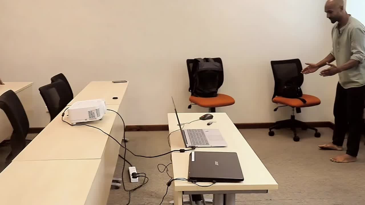 Victor delivering a workplace seminar