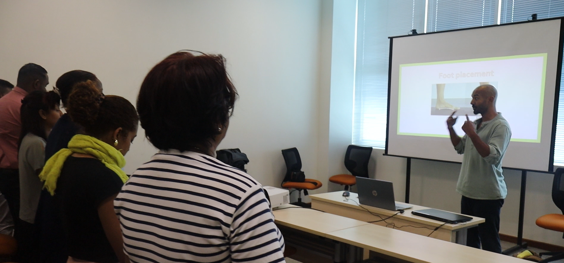 Victor delivering science-based seminar work in Mauritius